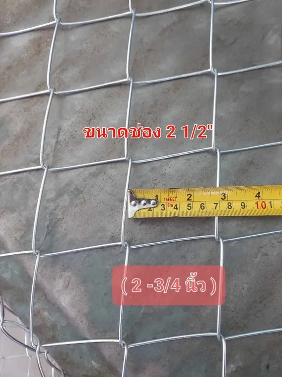 ตาข่ายถัก ข้าวหลามตัด ช่อง 2.5 นิ้ว รุ่นประหยัด